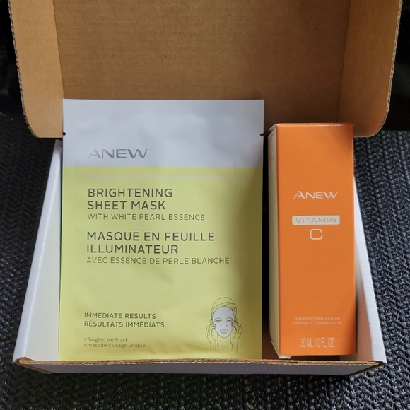 Avon Anew Vitamin C 1 Oz Brightening Serum & Mask - Picture 1 of 4